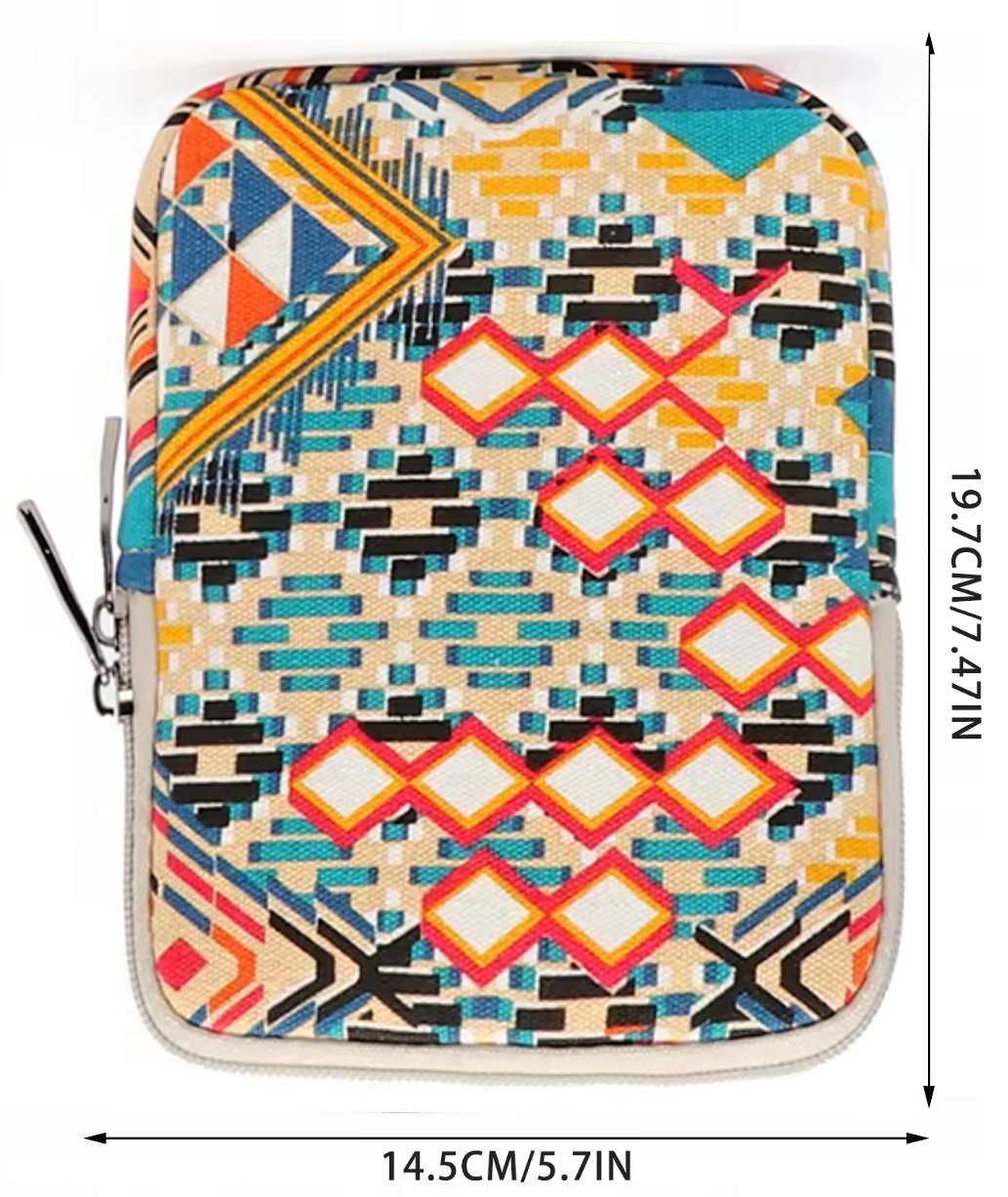 ARMORI Zipper Z079 - motiv Geometric - Univerzální pouzdro pro čtečky 6" - textilní, zip