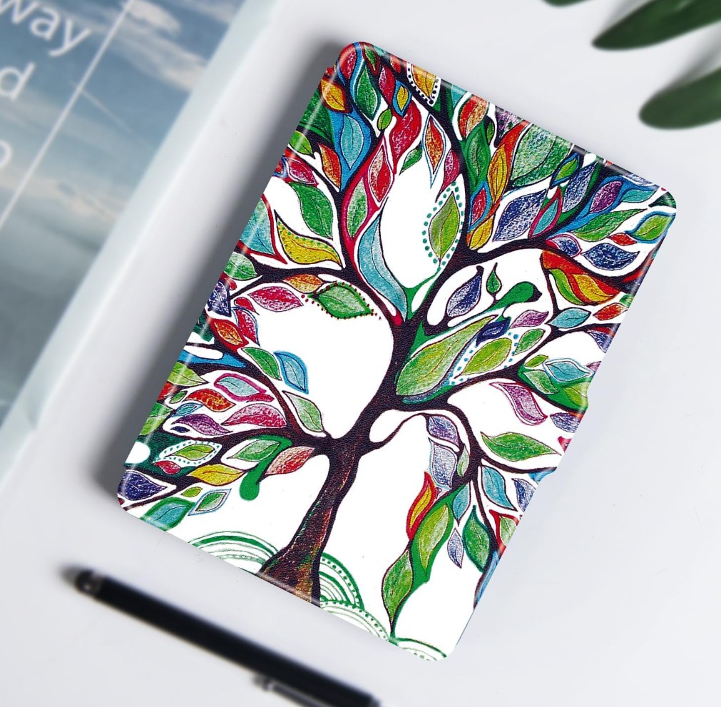 Armori Trimer T095, pouzdro pro Amazon Kindle 4/5 - magnetické zavírání, motiv Tree