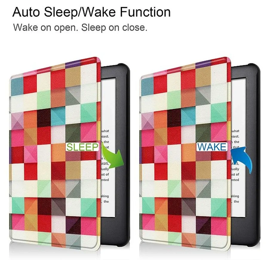 Armori Trimer T144, pouzdro pro Amazon Kindle 8 (2016) - magnetické zavírání, AutoSleep, motiv Square