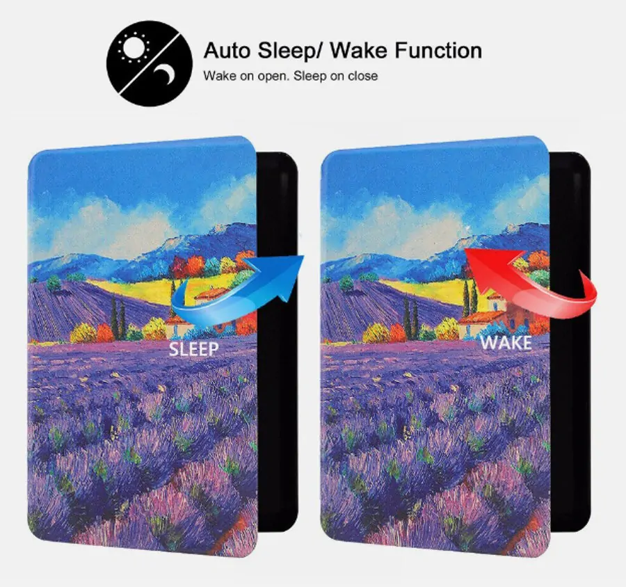 Armori Trimer T183, pouzdro pro Pocketbook 616/617/618/627/628/632/633 - magnetické zavírání, AutoSleep, motiv Provence