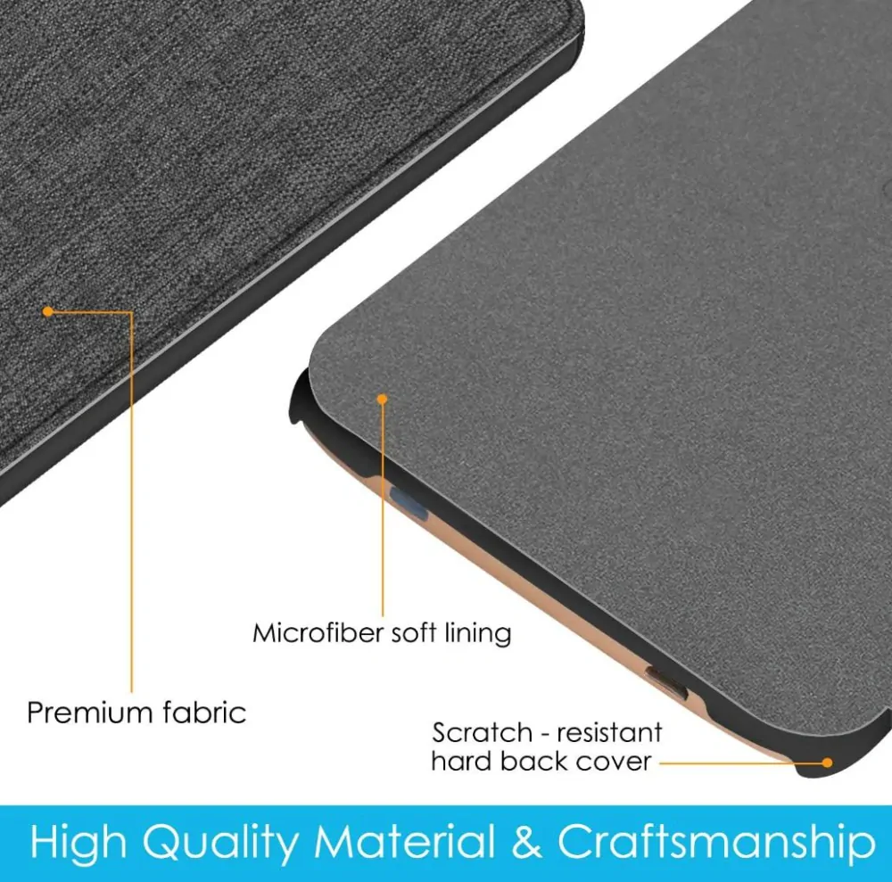 Armori Trimer T187, pouzdro pro Pocketbook 616/617/618/627/628/632/633 - magnetické zavírání, AutoSleep, motiv Grey Canvas