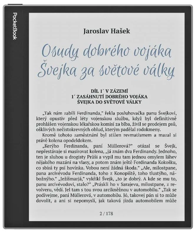 PocketBook 1042 InkPad Eo Mist Grey - 64GB, WiFi, Bluetooth, Android 11 - šedý