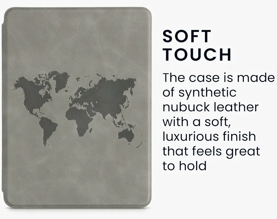 Pouzdro KW Mobile - Travel Outline II - KW5625704 - pro Amazon Kindle Paperwhite 5 (2021) - šedé