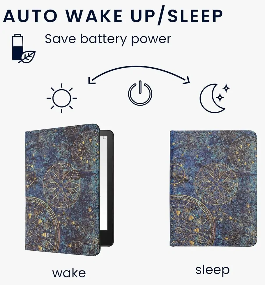 Pouzdro KW Mobile - Golden Mandalas - KW5781018 - pro Amazon Kindle Paperwhite 5 (2021) - vícebarevné, kapsa na ruku