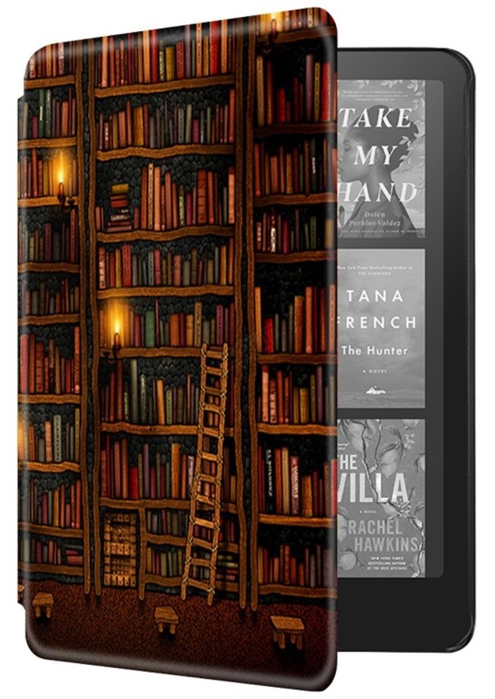 B-SAFE Lock 3566, motiv Library - pouzdro Amazon Kindle Paperwhite 2024 / Colorsoft - AutoSleep, magnet