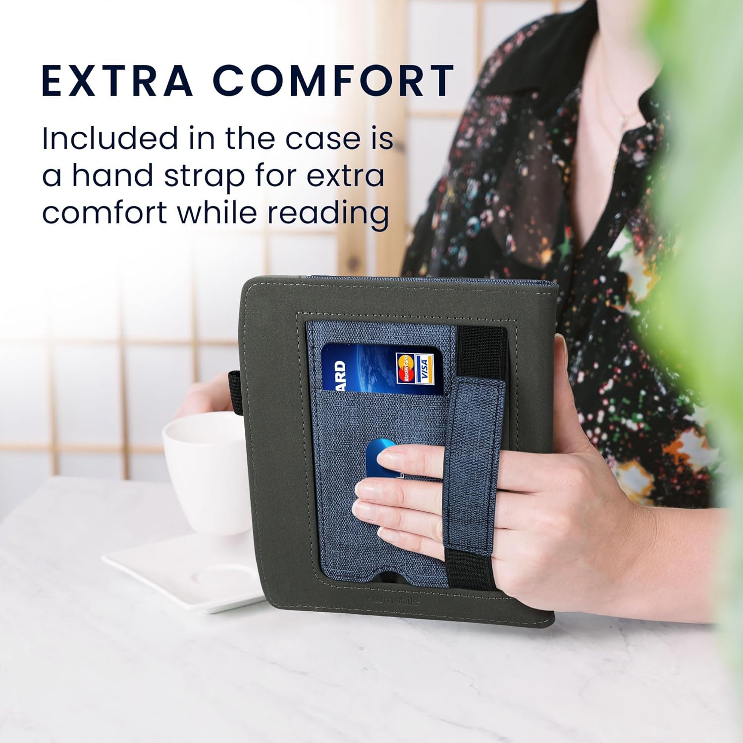 Pouzdro KW Mobile - Double Leather - 23RZ002C - pro Pocketbook 700 Era / 700 Era Color - modré