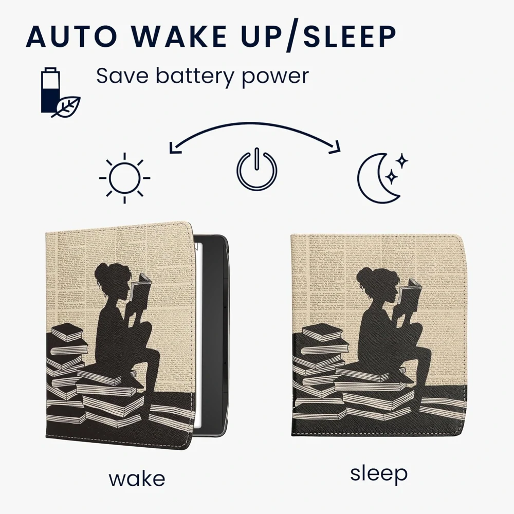 Pouzdro KW Mobile - Girl And Books Handstrap - 23RW002C - pro Pocketbook 700 Era / 700 Era Color - vícebarevné