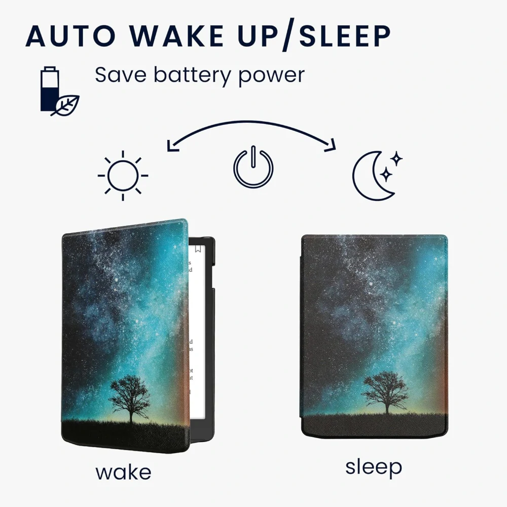 Pouzdro KW Mobile - Cosmic Nature - 23RS006C - pro Pocketbook 743G InkPad 4 / 743K3 Color 3 / 743C Color 2 - vícebarevné