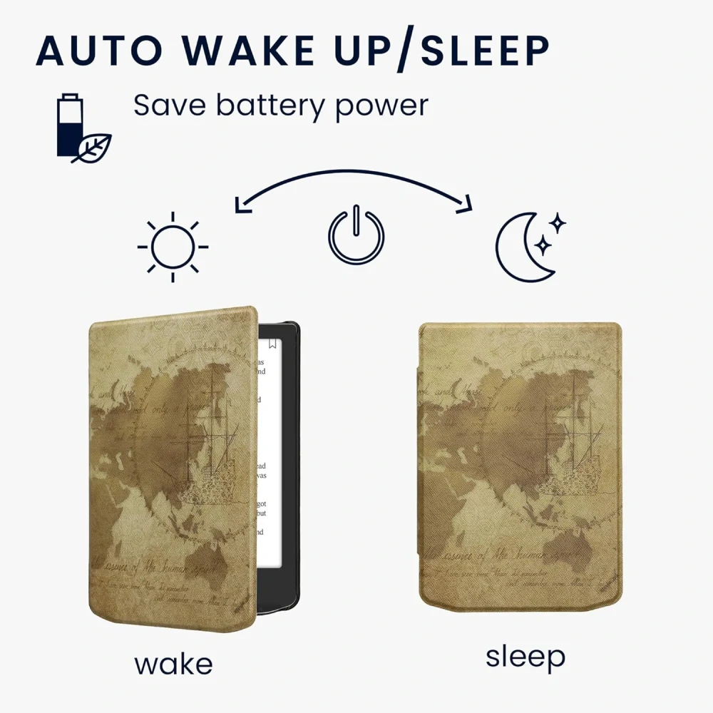 Pouzdro KW Mobile - Travel Vintage - 23RQ008C - pro Pocketbook 629 Verse / 634 Verse Pro / 634 Verse Color - vícebarevné