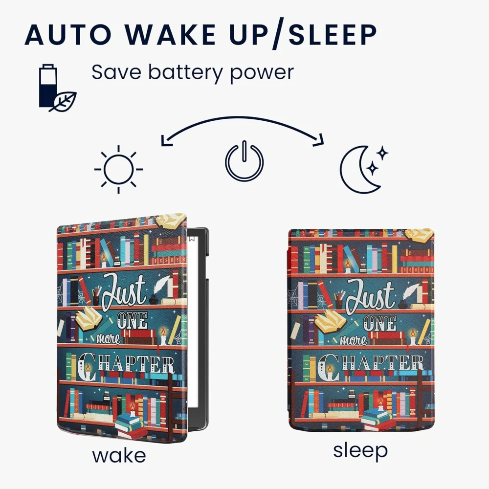 Pouzdro KW Mobile - Library Motto - KW6164502 - pro Pocketbook 743G InkPad 4 / 743K3 Color 3 / 743C Color 2 - vícebarevné