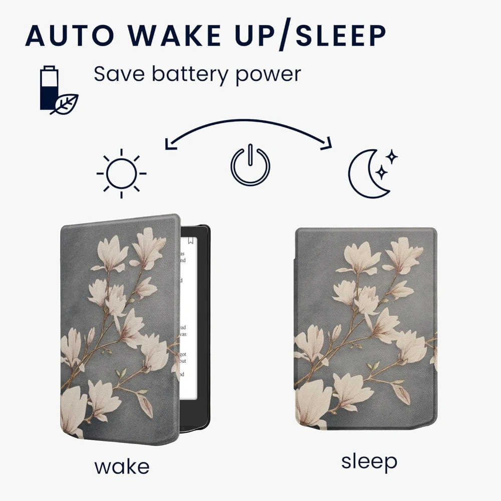 Pouzdro KW Mobile - Magnolias - 23RQ007C - pro Pocketbook 629 Verse / 634 Verse Pro / 634 Verse Color - vícebarevné