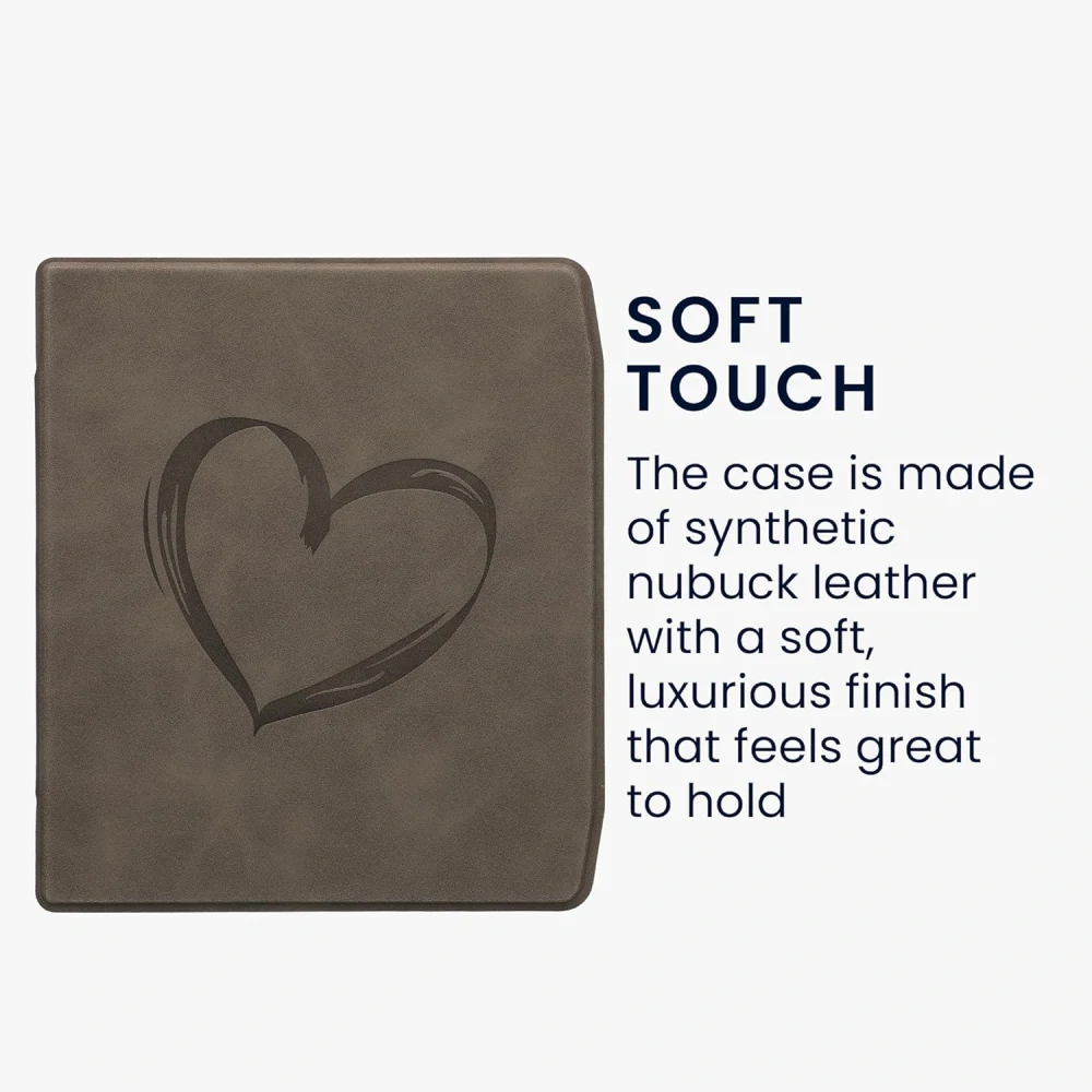 Pouzdro KW Mobile - Brushed Heart - 23RU003C - pro Pocketbook 700 Era / 700 Era Color - šedé