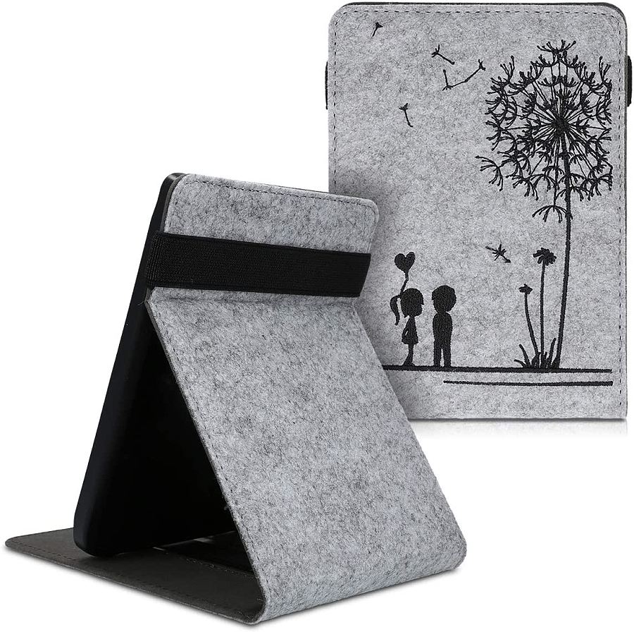 Pouzdro KW Mobile - Dandelion Love - KW4760310 - pro Pocketbook 616/617/627/628/632/633 - barva černá, šedá