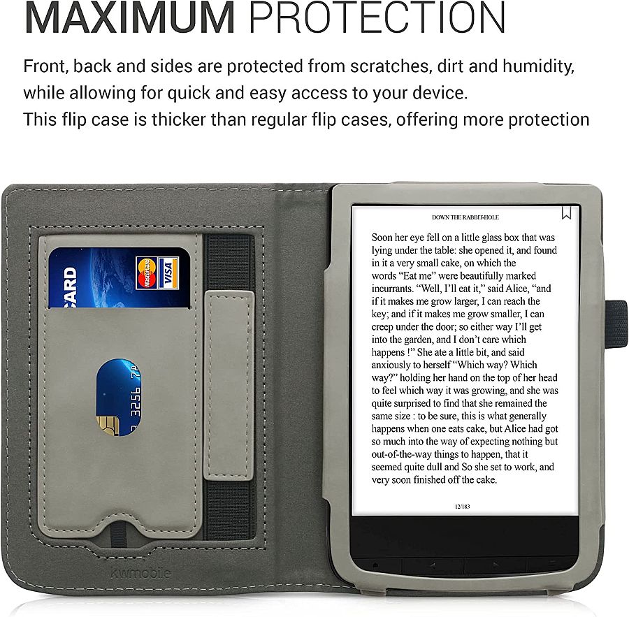 Pouzdro KW Mobile - Rising Sun - KW5481706 - pro Pocketbook 616/617/627/628/632/633 - šedé