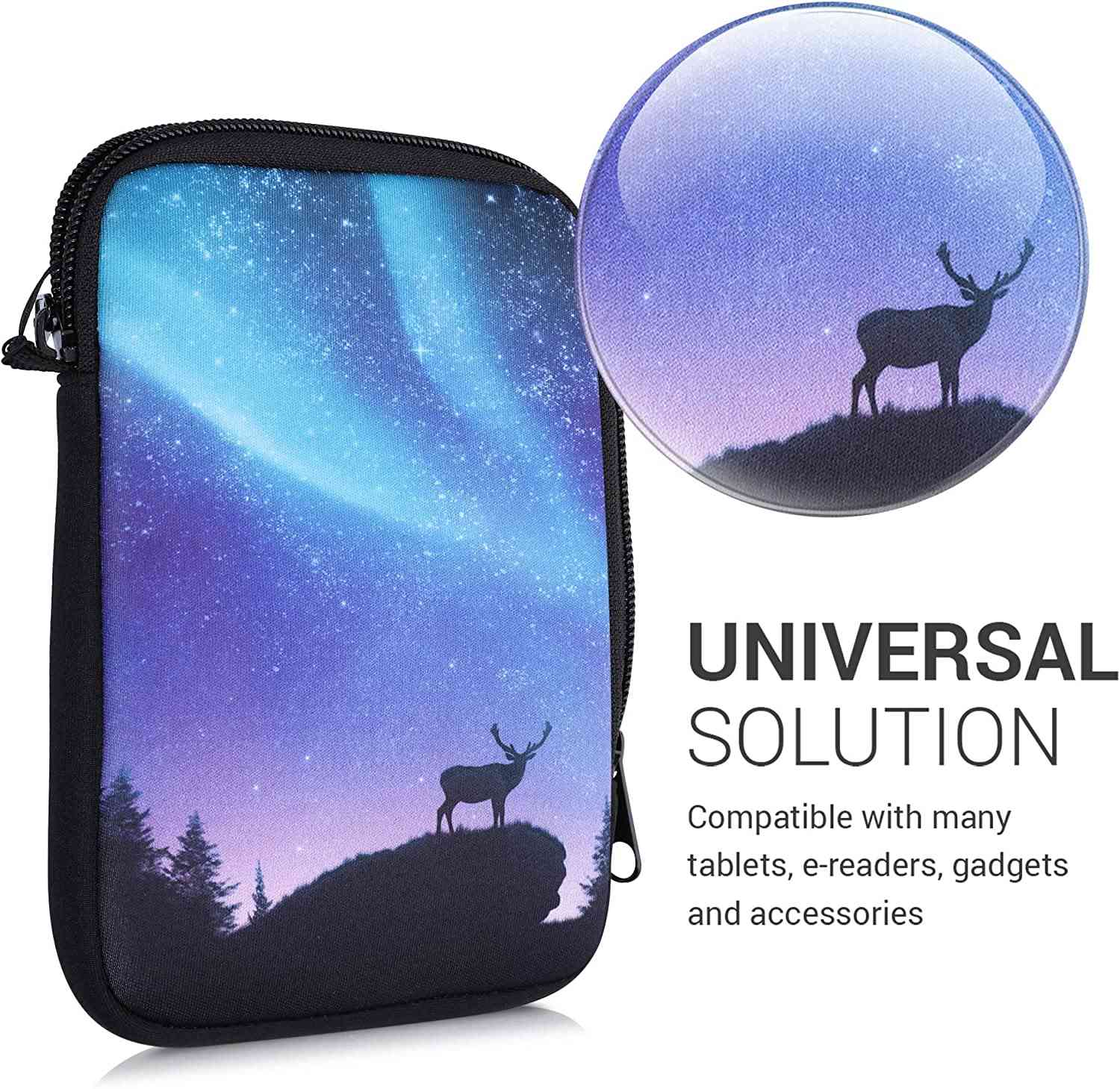 Pouzdro KW Mobile Aurora - KW5033504 - Univerzální pouzdro pro čtečky 6" - černé, modré