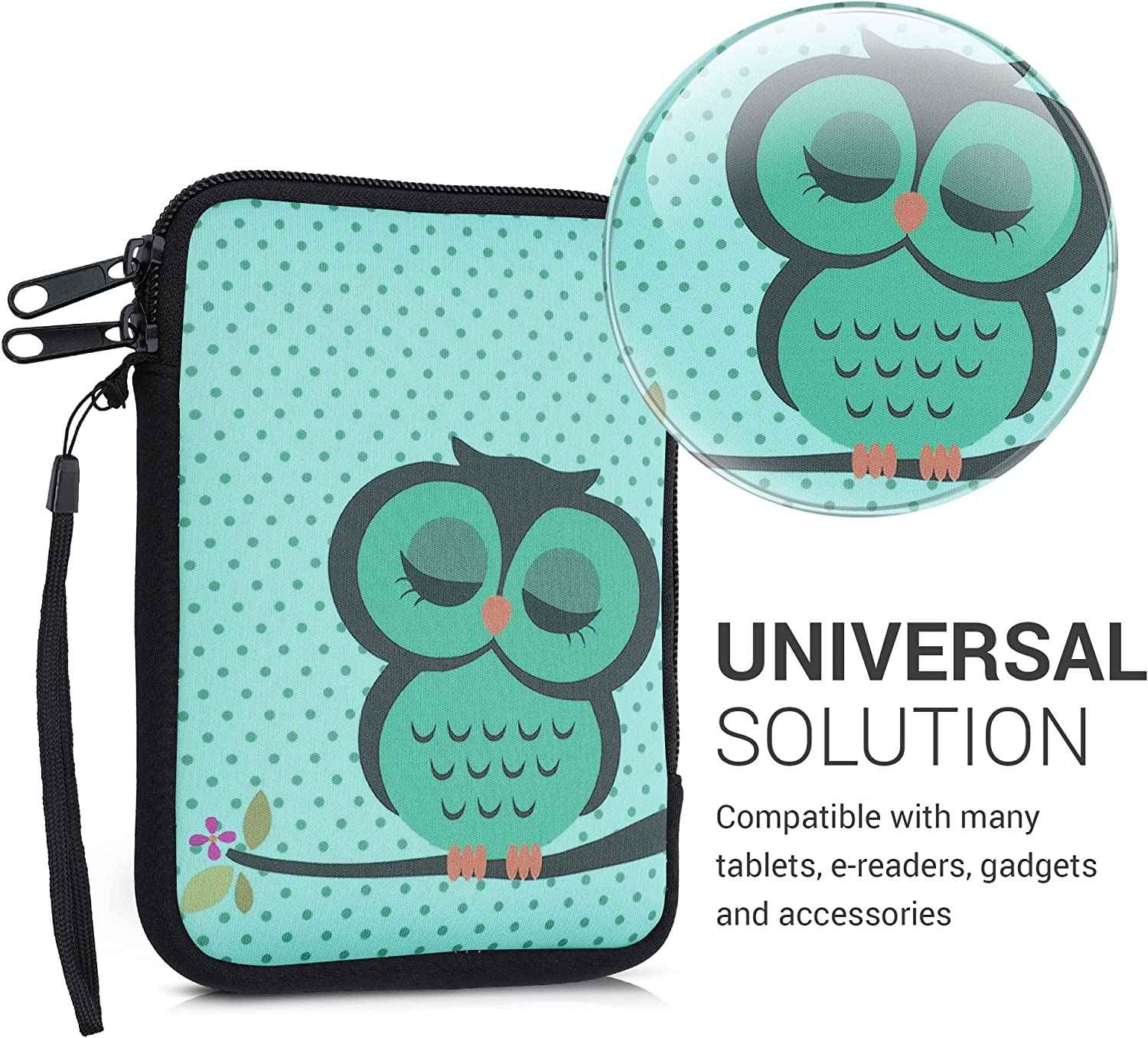 Pouzdro KW Mobile Sleeping Owl - KW5033510 - Univerzální pouzdro pro čtečky 6" - tyrkysové