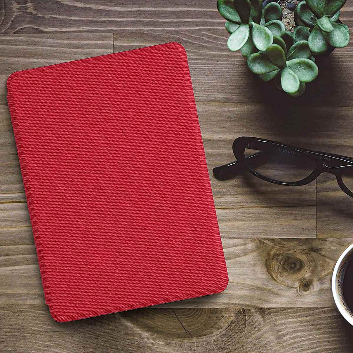 Pouzdro KW Mobile - Nylon Book - KW5626509 - pro Amazon Kindle Paperwhite 5 (2021) - červené