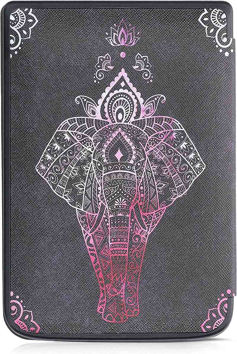 Pouzdro KW Mobile - Elephant Sketch - KW4621614 - pro Pocketbook 616/617/627/628/632/633 - antracitové