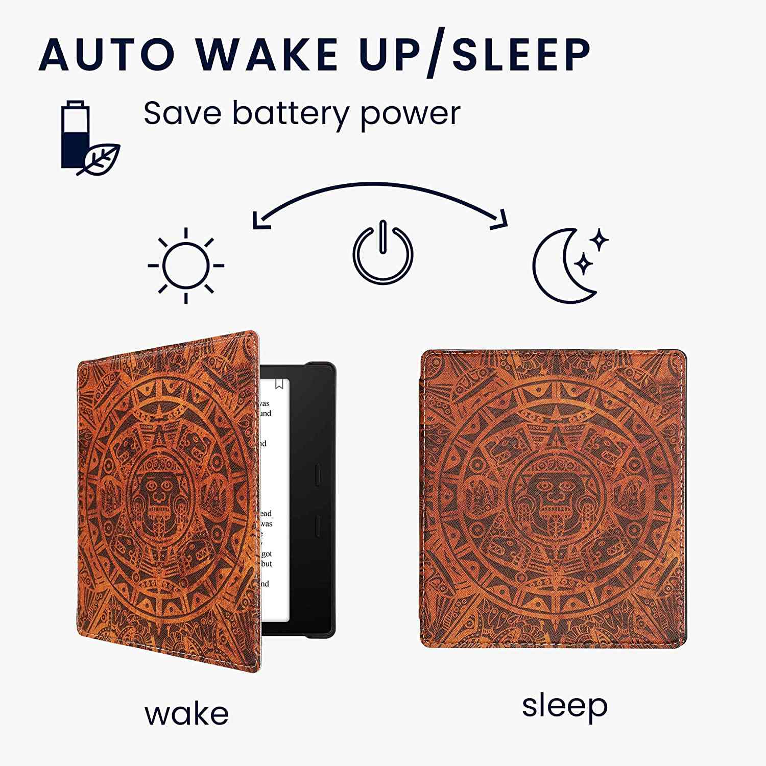 Pouzdro KW Mobile - Mayan Calendar - KW4941720 - pro Amazon Kindle Oasis 2/3 - vícebarevné