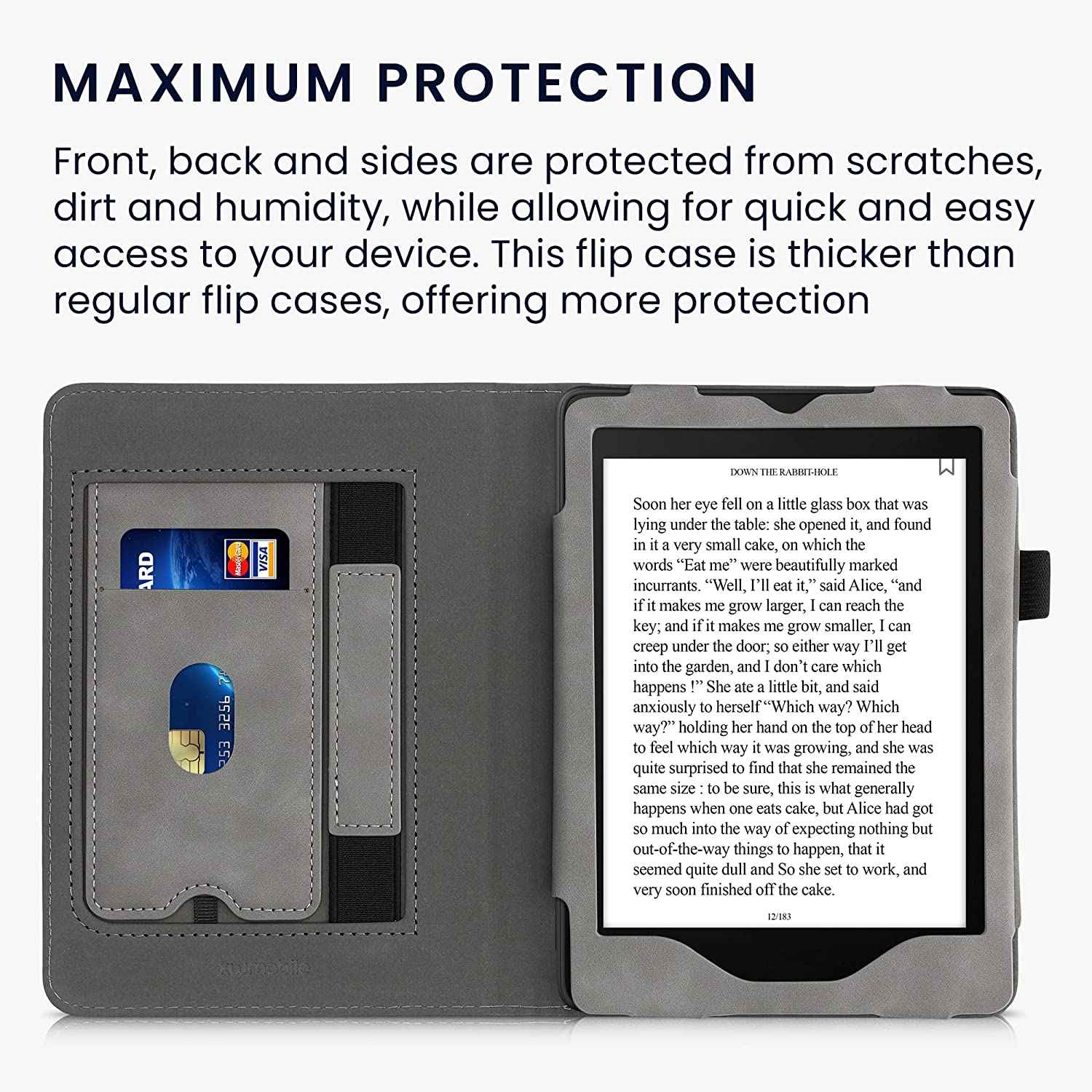 Pouzdro KW Mobile - Rising Sun - KW5626205 - pro Amazon Kindle Paperwhite 5 (2021) - šedé