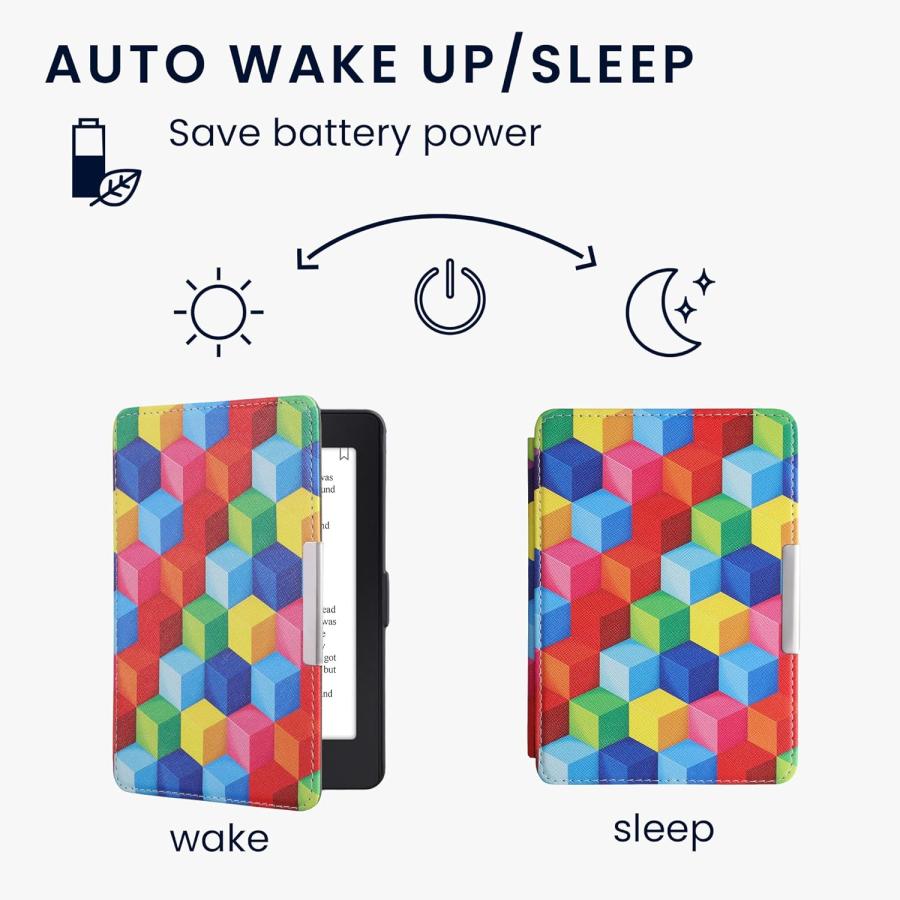 Pouzdro KW Mobile - Colorful Blocks - KW4556943 - pro Amazon Kindle Paperwhite 1/2/3 - vícebarevné