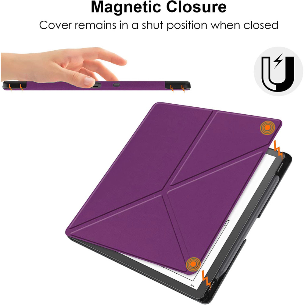 Pouzdro Durable Lock Origami DL-204 na Amazon Kindle Scribe - fialové