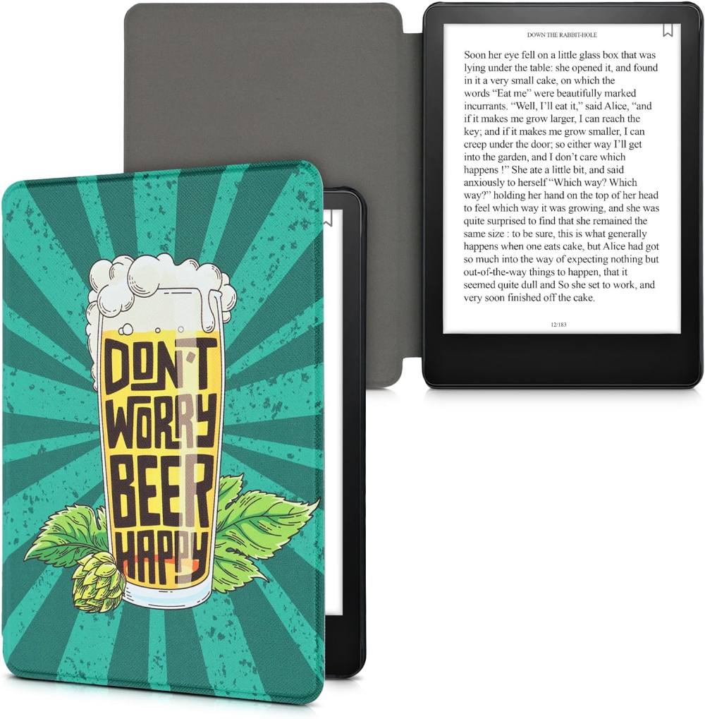 Pouzdro KW Mobile - Dont Worry Beer Happy - KW5625613 - pro Amazon Kindle Paperwhite 5 (2021) - vícebarevné