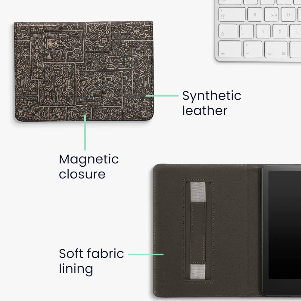 Pouzdro KW Mobile - Egyptian Figures - KW5781022 - pro Amazon Kindle Paperwhite 5 (2021) - vícebarevné, kapsa na ruku