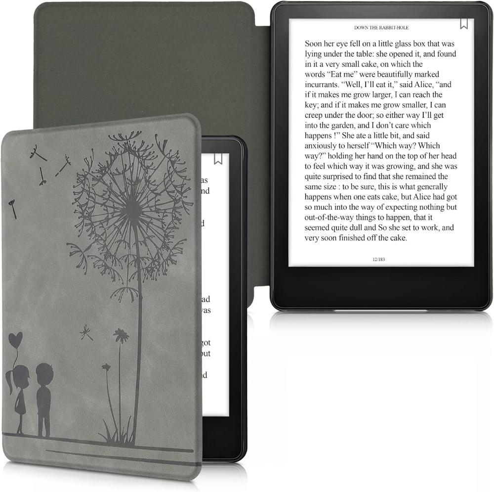 Pouzdro KW Mobile - Dandelion Love - KW5625701 - pro Amazon Kindle Paperwhite 5 (2021) - šedé