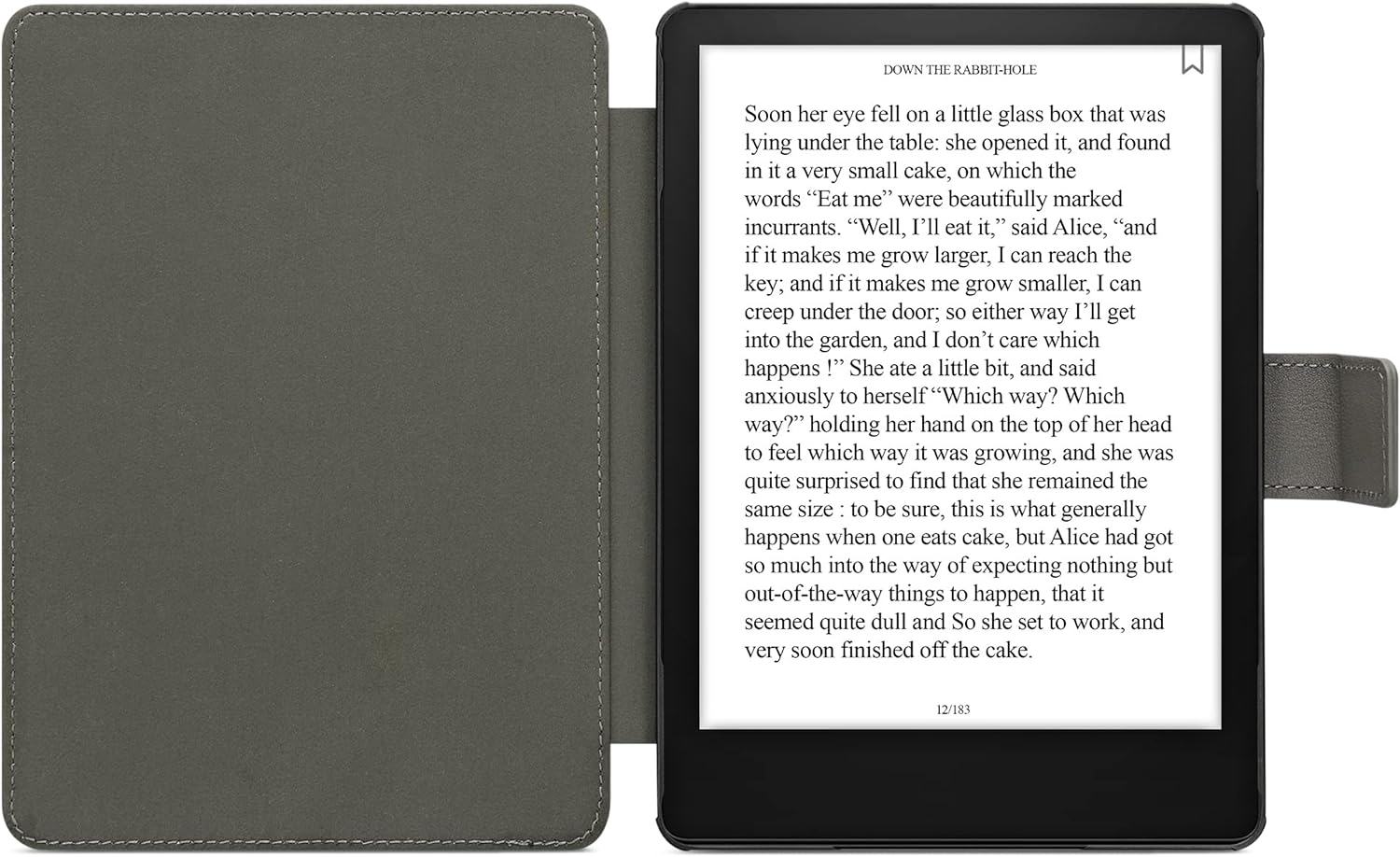 Pouzdro KW Mobile (Kalibri) - Real Leather - KA5626619 - pro Amazon Kindle Paperwhite 5 (2021) - šedá kůže