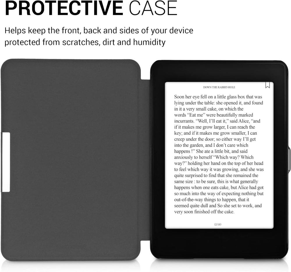 Pouzdro KW Mobile Felt Brushed Heart - KW4848910 - pro Amazon Kindle Paperwhite 4 (2018) - černé