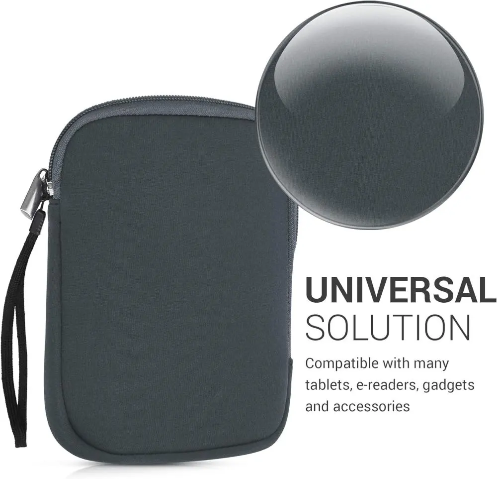 Pouzdro KW Mobile Neoprene Zipper - KW5033422 - Univerzální pouzdro pro čtečky 6" - šedé