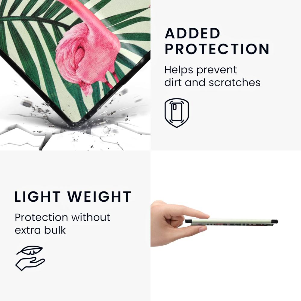 Pouzdro KW Mobile - Flamingos & Palm Trees - KW4941715 - pro Amazon Kindle Oasis 2 / 3 - vícebarevné