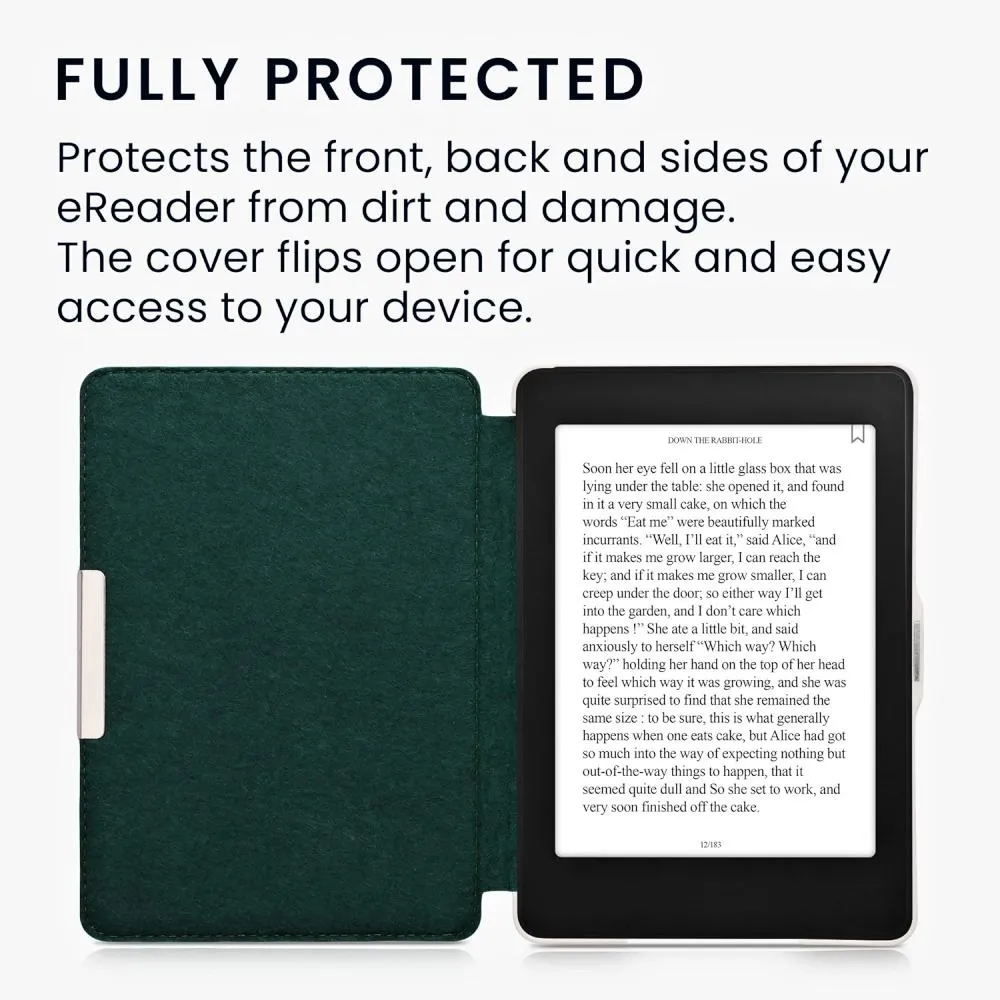 Pouzdro KW Mobile Felt Fabric - KW3434578 - pro Amazon Kindle Paperwhite 1/2/3 - zelené