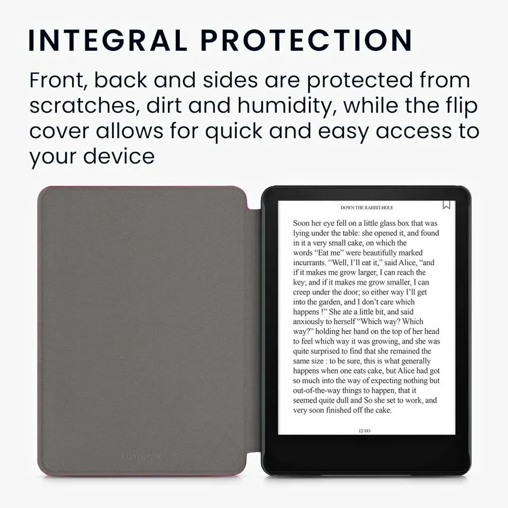 Pouzdro KW Mobile - Nylon Book - KW5626533 - pro Amazon Kindle Paperwhite 5 (2021) - tmavě růžové