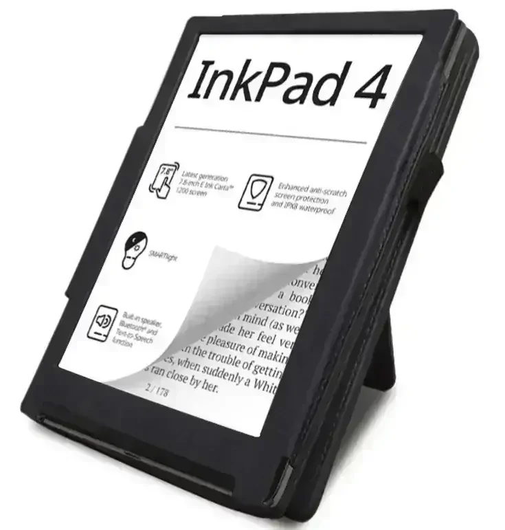 Fortress FT4001 - pouzdro se stojánkem pro Pocketbook 743 (G/C/K) - černé, magnet, AutoSleep