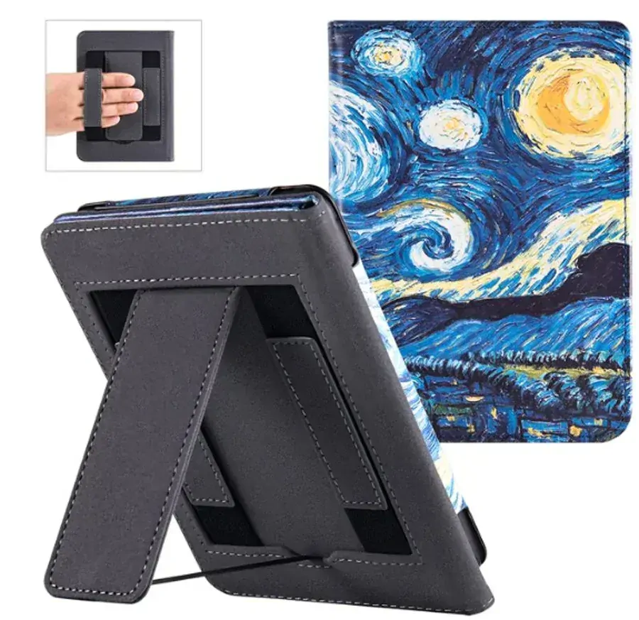 Fortress FT4015 Premium - pouzdro se stojánkem pro Amazon Kindle Paperwhite 5 (2021) - motiv Gogh, magnet, AutoSleep