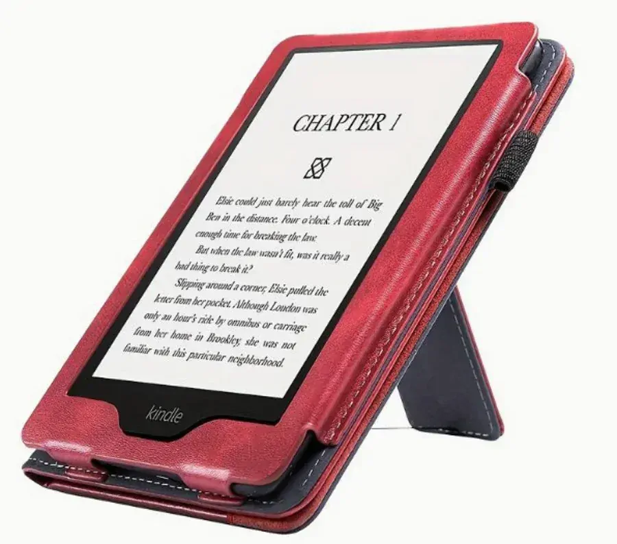 Fortress FT4025 Premium - pouzdro se stojánkem pro Amazon Kindle Paperwhite 5 (2021) - červené/šedé, magnet, AutoSleep