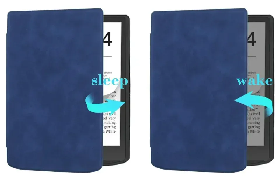 Pouzdro Durable Lock DL4043, obal na Pocketbook 743G InkPad 4 a Pocketbook 743C InkPad Color (2/3) - tmavě modré, magnetické zavírání, AutoSleep