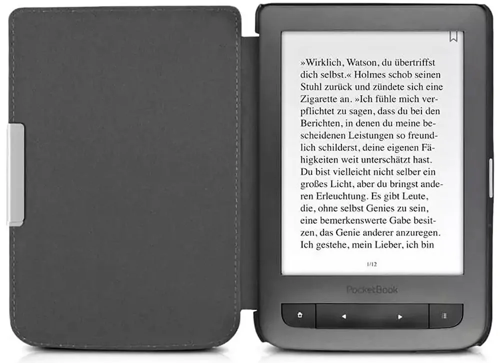 ARMORI TRIMER T039 - pouzdro pro Pocketbook 614 / 615 / 624 / 625 / 626 - motiv Blue Garden