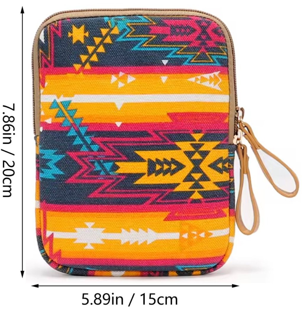 ARMORI Zipper Z071 - motiv Retro Orange - Univerzální pouzdro pro čtečky 6" - textilní, zip