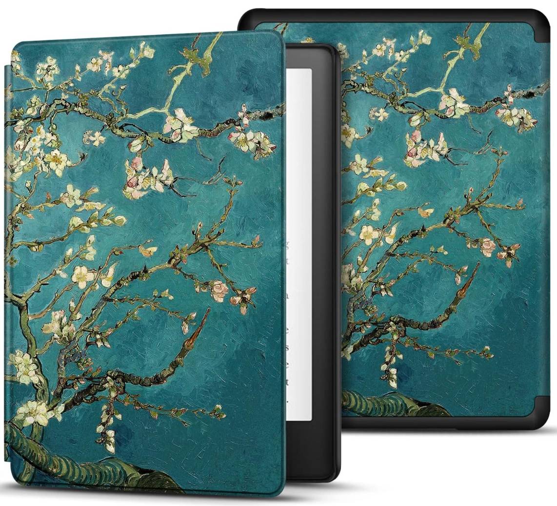 Armori Trimer T093, pouzdro pro Amazon Kindle 4/5 - magnetické zavírání, motiv Blue Garden