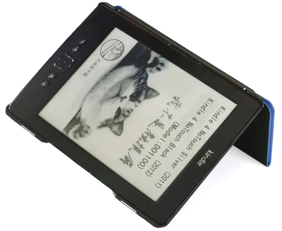 ARMORI STANDER S099, pouzdro se stojánkem Origami pro Amazon Kindle 4/5 - tmavě modré