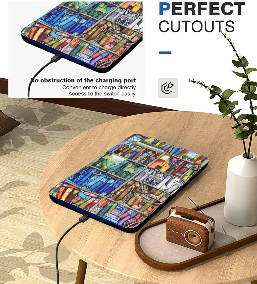 Armori Trimer T111, pouzdro pro Amazon Kindle Paperwhite 1/2/3 - magnetické zavírání, AutoSleep, motiv Elder Library