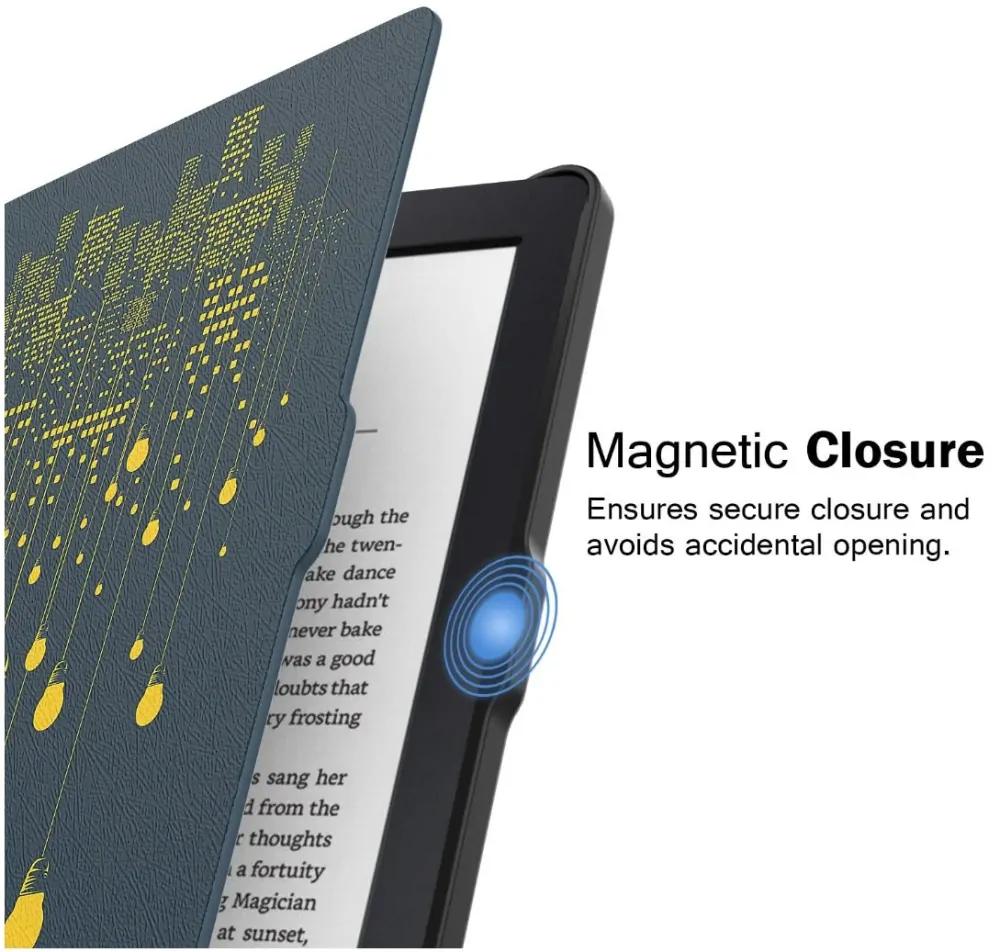 Armori Trimer T113, pouzdro pro Amazon Kindle Paperwhite 1/2/3 - magnetické zavírání, AutoSleep, motiv Lights