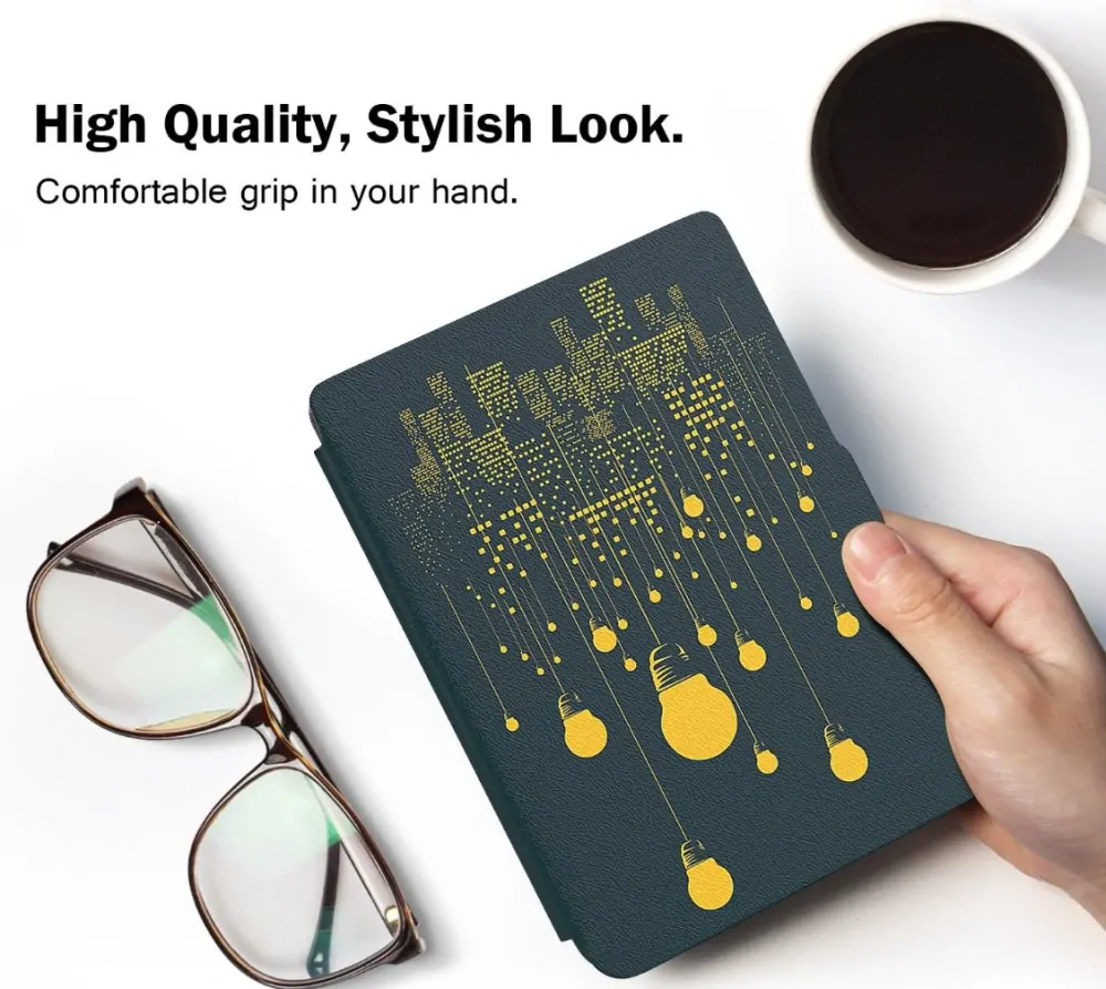 Armori Trimer T133, pouzdro pro Amazon Kindle 6 (7. generace) - magnetické zavírání, AutoSleep, motiv Lights