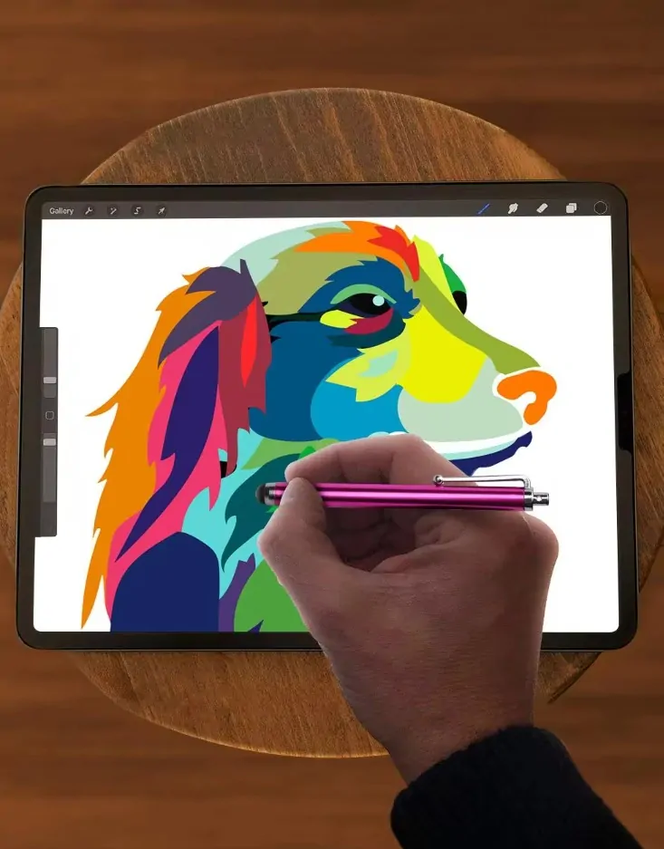 Armori Pointer P203 - Stylus, dotykové pero pro kapacitní displej, gumový hrot - tmavě růžový