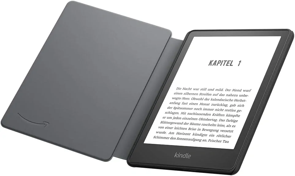 Originální pouzdro Amazon Kindle Paperwhite 5 (2021) - KP5WPBL, PU kůže, vodotěsné, černé