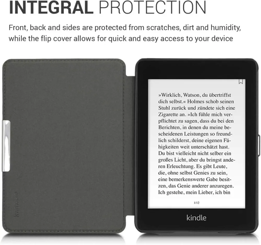 Pouzdro KW Mobile - Butterfly Tendril - KW4897501 - pro Amazon Kindle Paperwhite 4 (2018) - šedé