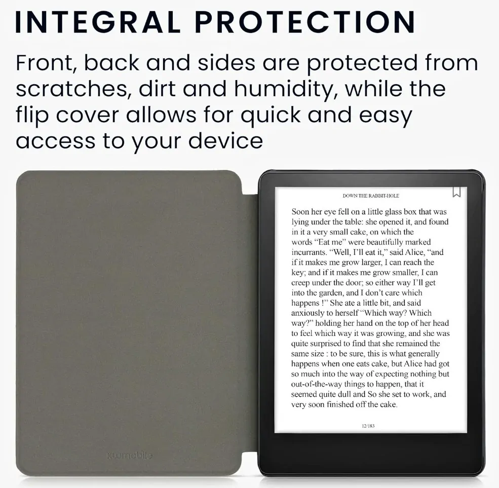 Pouzdro KW Mobile - Travel Outline II - KW5625704 - pro Amazon Kindle Paperwhite 5 (2021) - šedé